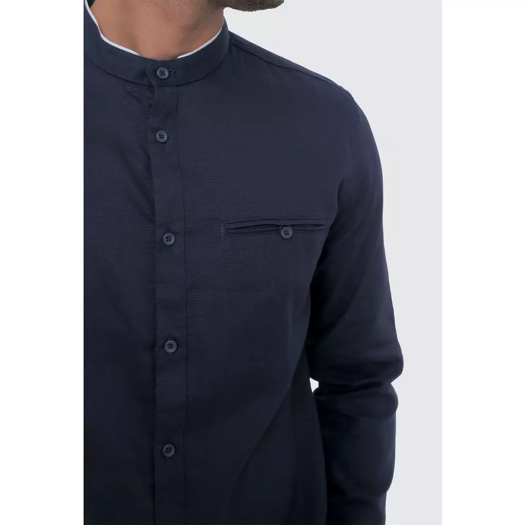 MOC Kemeja Lengan Panjang Pria SULAIMAN - NAVY