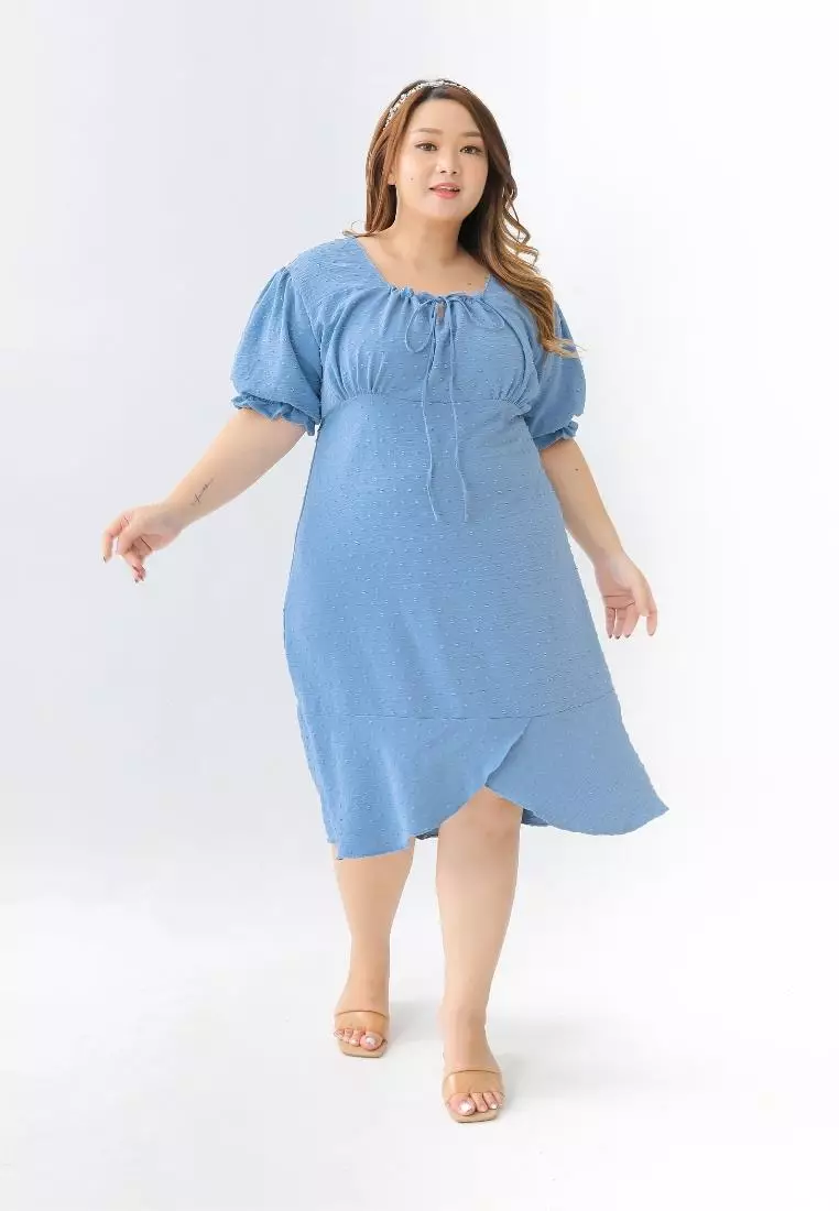 Plus Size Dress Clarissa Light Blue