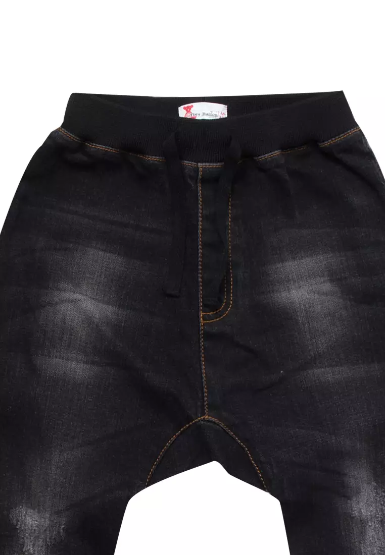 Boy Deer T shirt and Destroy Denim Long Pants