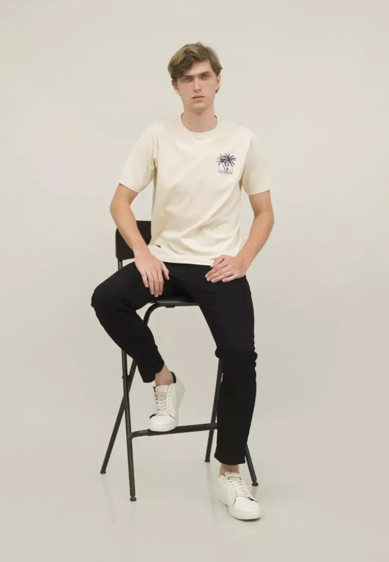 kaos pria unisex cream t shirt flamingo ada size JUMBO houseofcuff