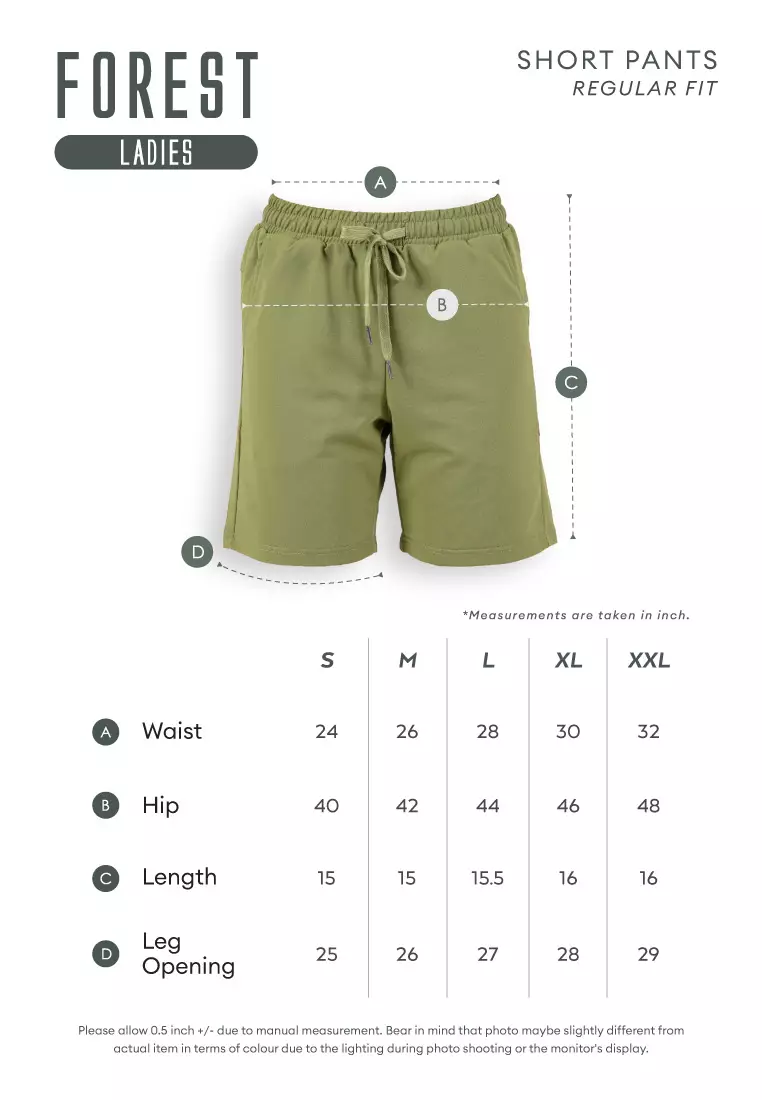 Forest Ladies Casual Cotton Short Pants Women Plain Drawstring Shorts - 865108-59LotusPink