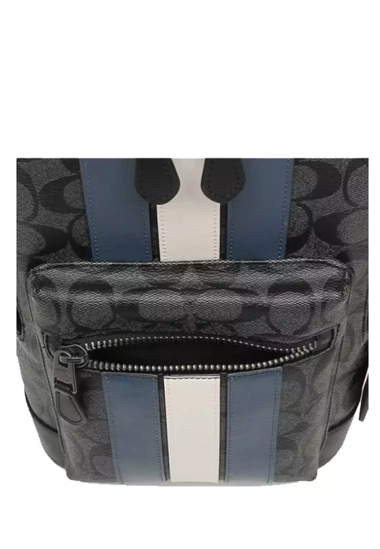 West Pack In Signature Canvas With Varsity Stripe