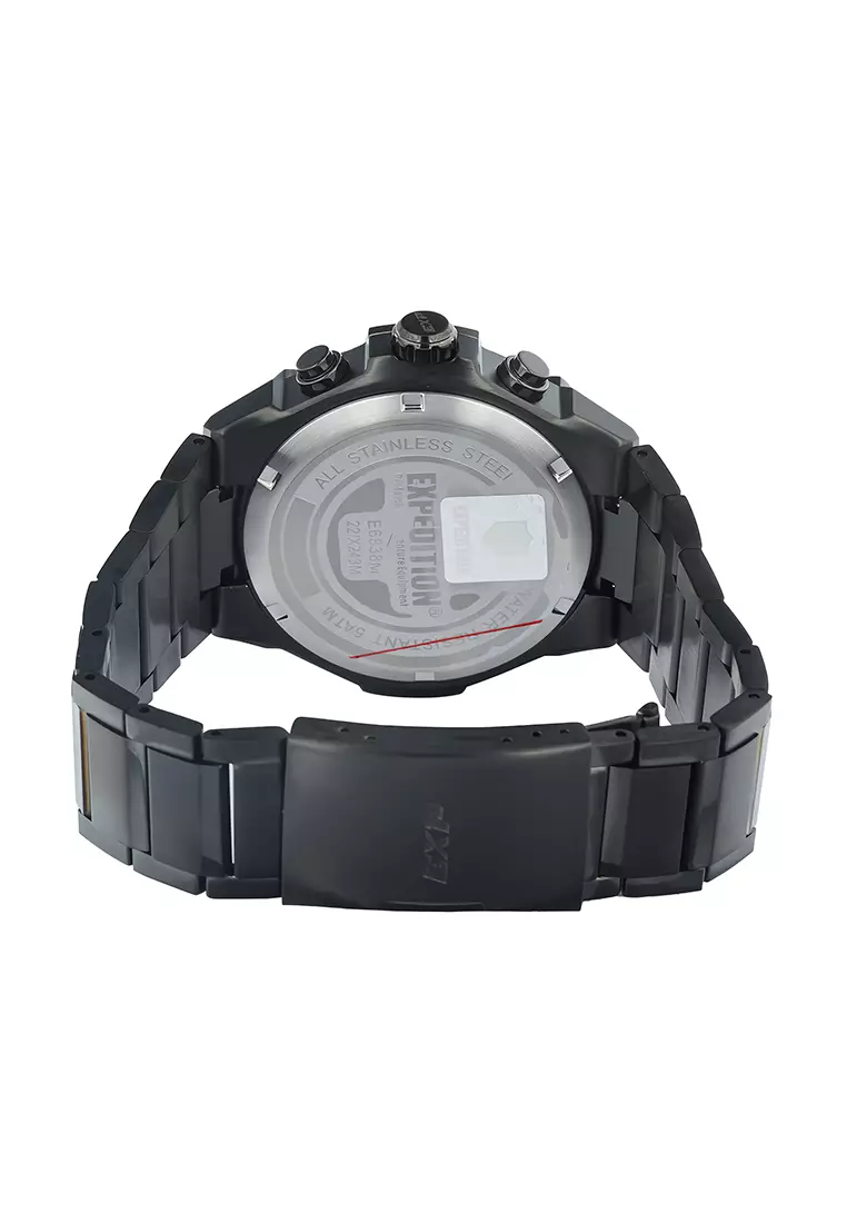 Expedition EXP - Jam Tangan Chronograph Pria - Black Stainless Steel - 6838 MCBIGBA