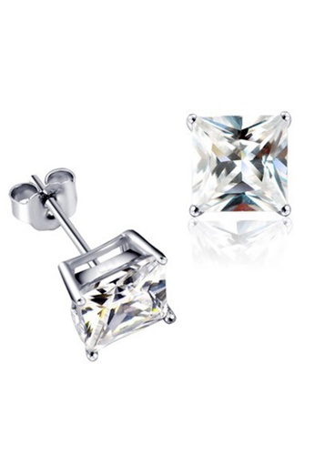 Krystal Couture gold KRYSTAL COUTURE Princess Studs-White Gold/Clear 27703AC0C0C528GS_1