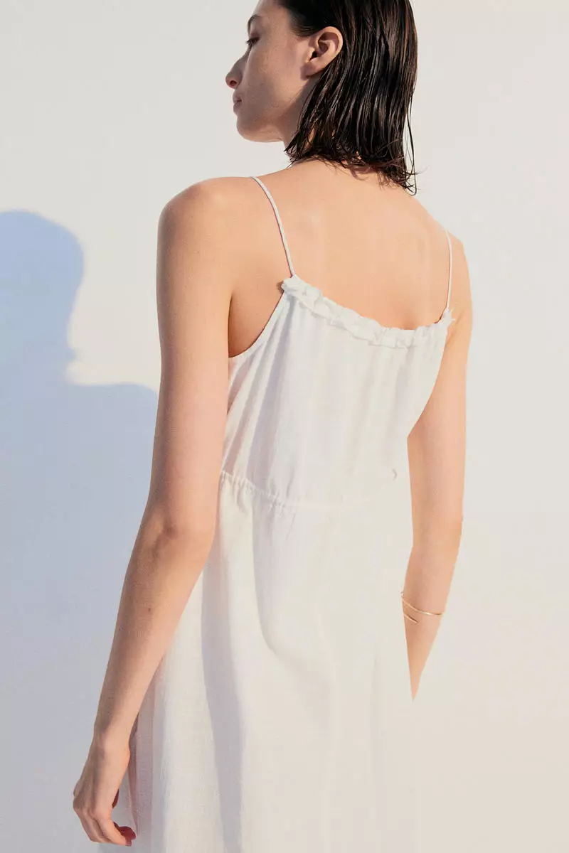 Drawstring-detail dress