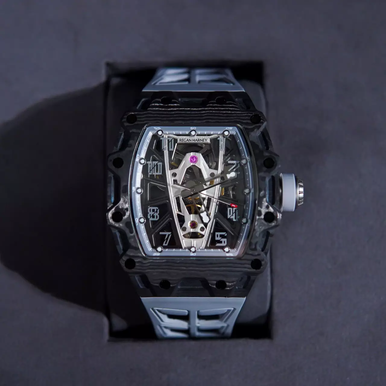 Jam Tangan REGAN HARNEY RH 93-12 PHANTOM CARBON WATCH 100% ORIGINAL 