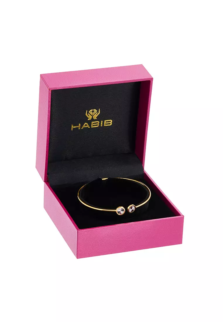 HABIB 925 Silver Bangle CJ-8-SCH6 DC-ST-W(A)