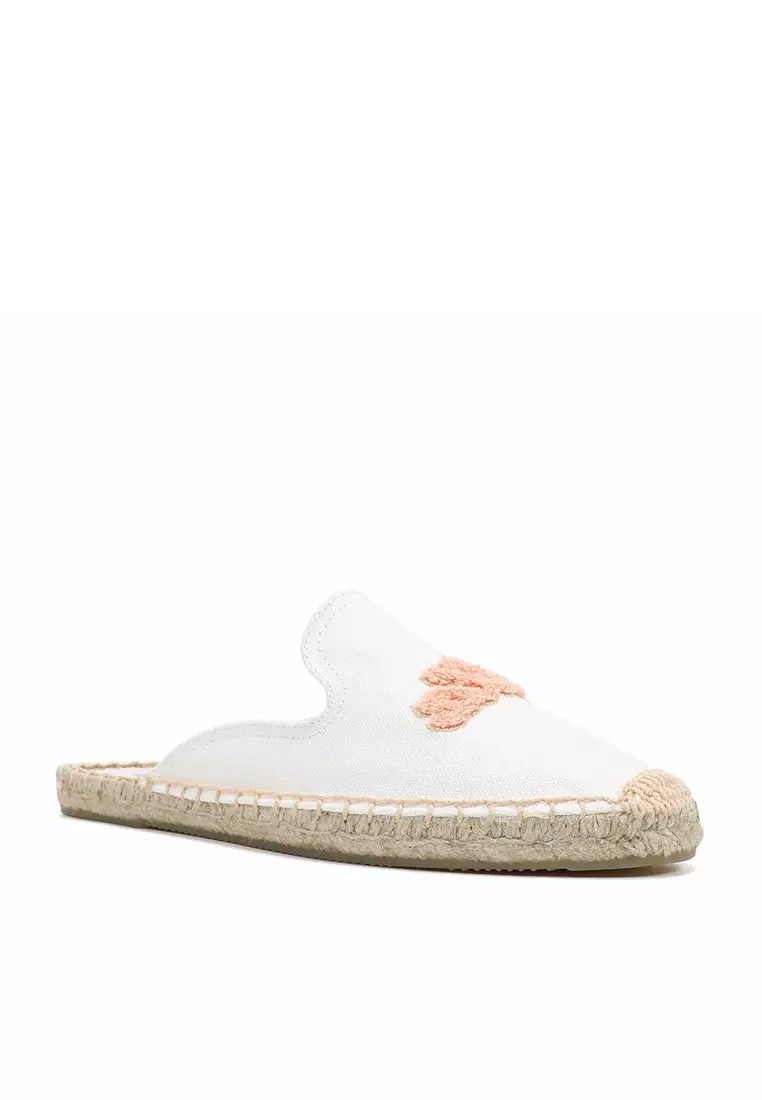 Embroidered Linen Mules HB013