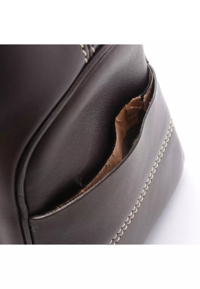 Pre-Loved Celine boogie bag Handbag leather Dark brown
