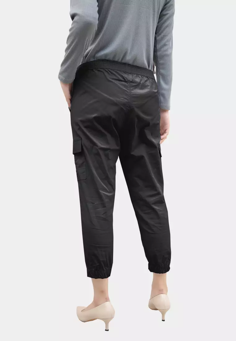 Cotton Bee - Kleine Cargo Pants  | Celana Cargo Jogger Wanita - Black - L 