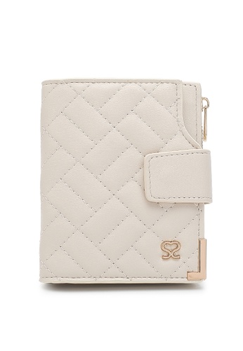 Sara Smith beige Sofia Women's Quilted Wallet / Purse B9F82ACEE98448GS_1