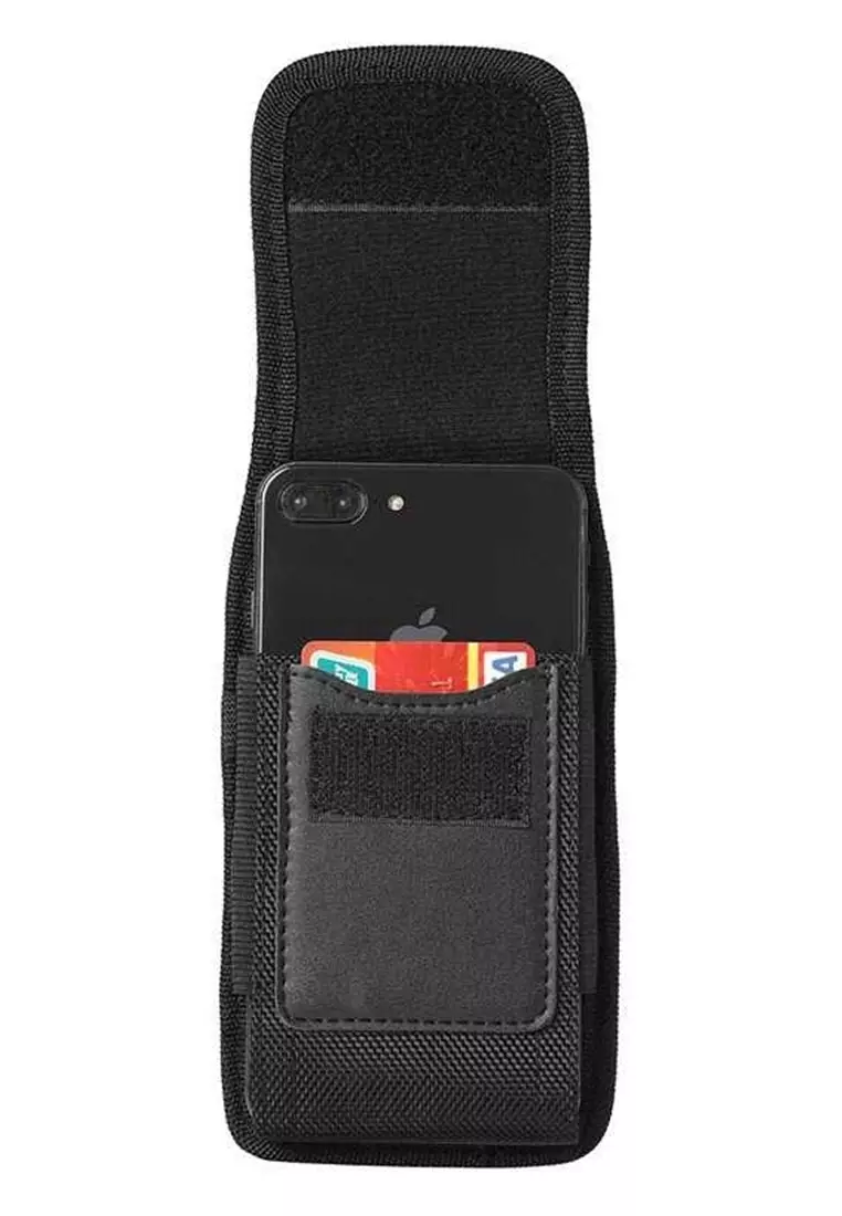 Ars Tas Smartphone Case Unisex Waist Bag Fanny Pack Belt Loop Material Nilon ORIGINAL - Black