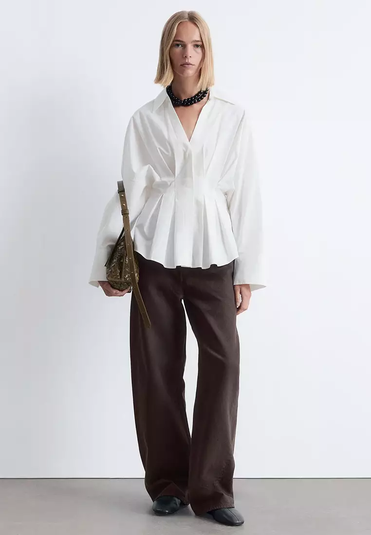 Fitted-Waist Cotton Shirt