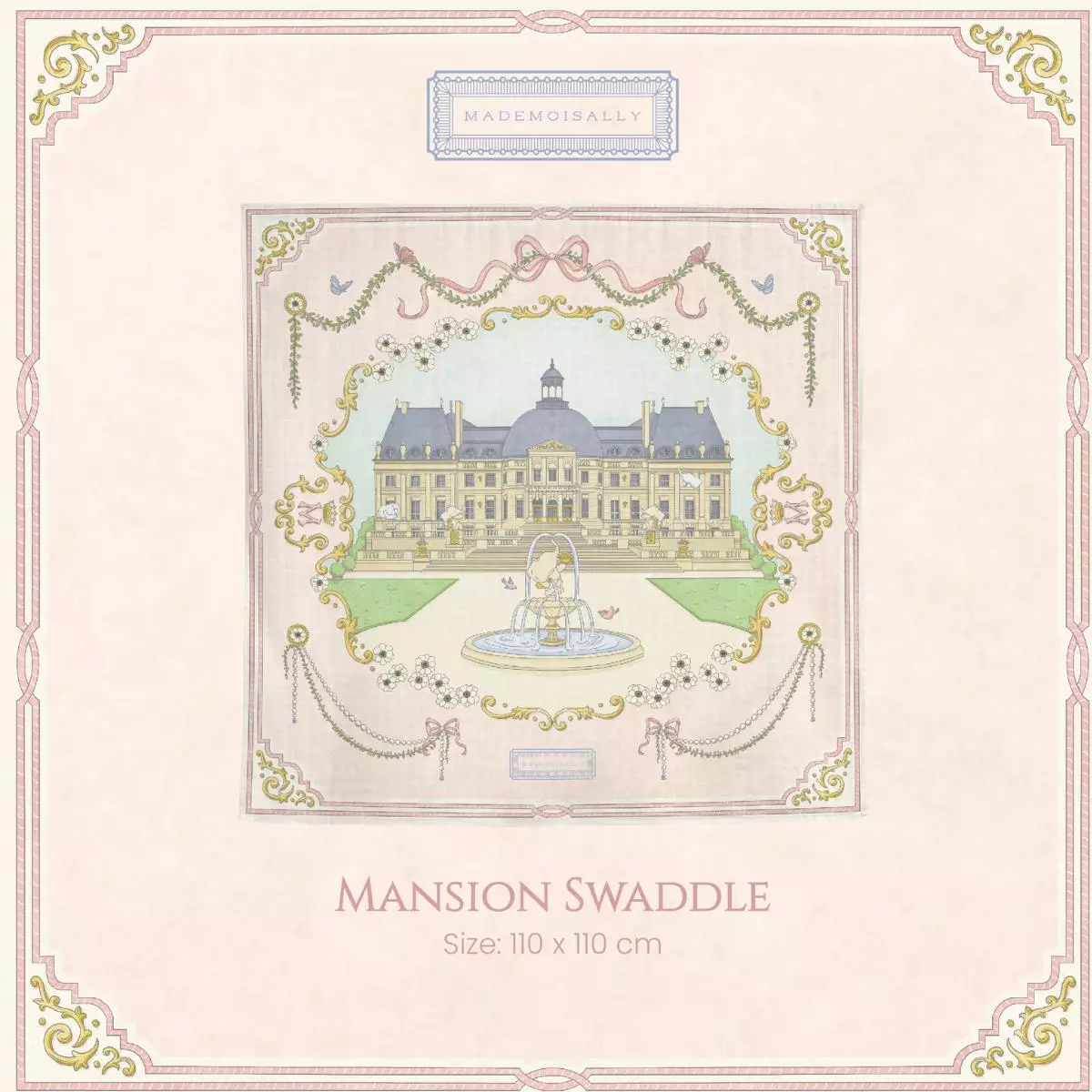 Friends of Sally Muslin Swaddle Mademoisally Mansion - Bedong Bayi