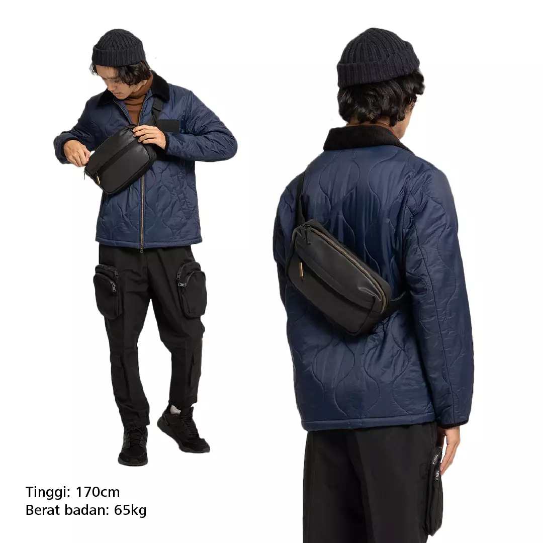 Weston 3.0 Waist Bag Tas Pinggang Travel Lari Sport Classic 3 L - Hitam Embossed