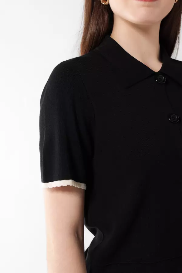 MINIMAL - Ranisyme - Atasan Rajut Crop - Black Colour Black