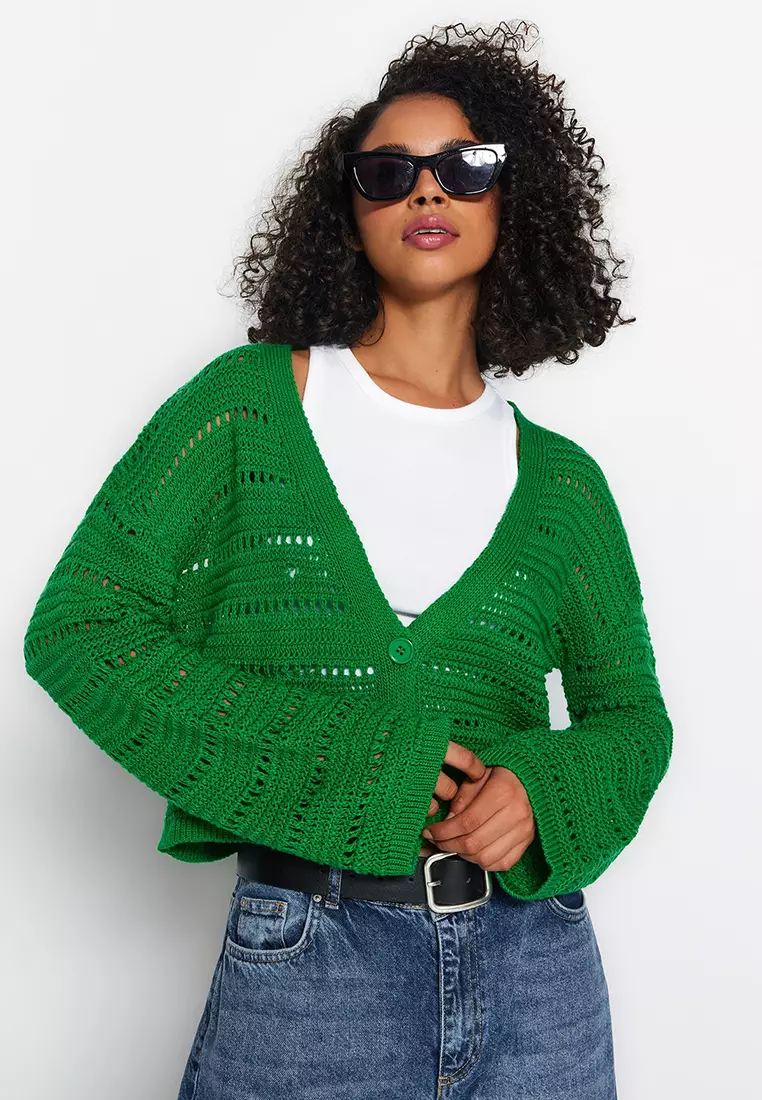 Buy Trendyol Openwork Knitwear Cardigan 2023 Online Zalora Singapore 