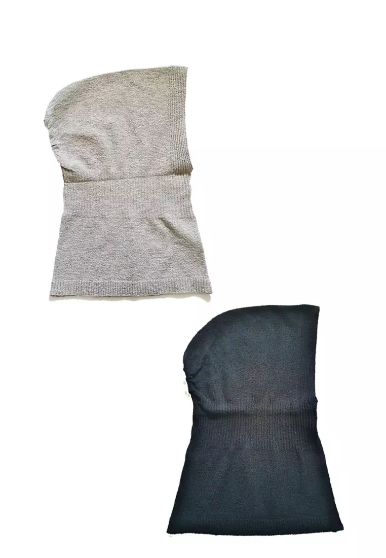 2 in 1 Ninja Inner Rajut Premium Black & Grey