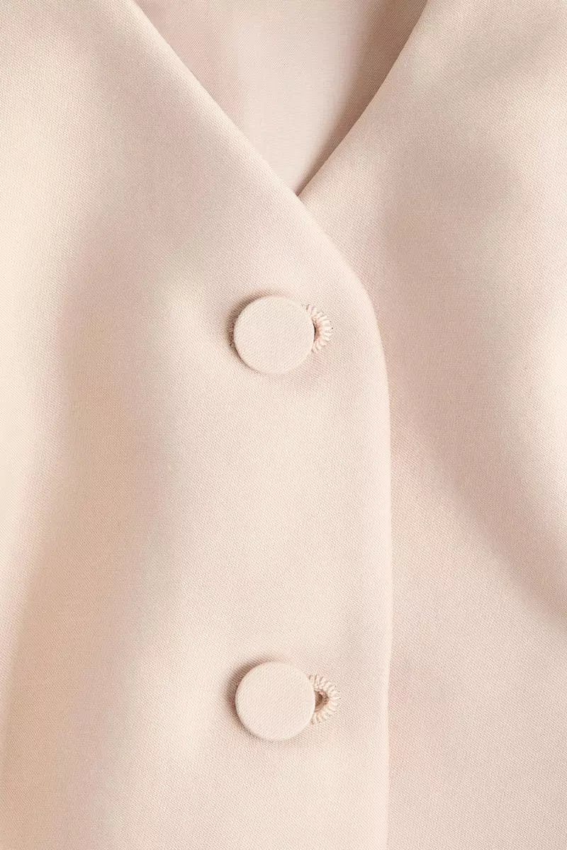 V-neck peplum waistcoat