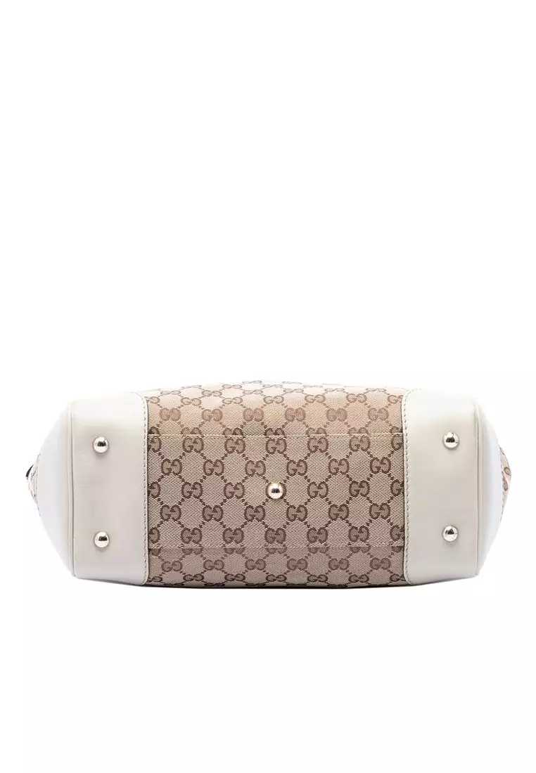 Pre-Loved Gucci Gg Canvas Web Mayfair Tote