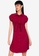 ZALORA BASICS red Front Bow Tie Shirt Dress 2EE5BAA9C9D18AGS_1