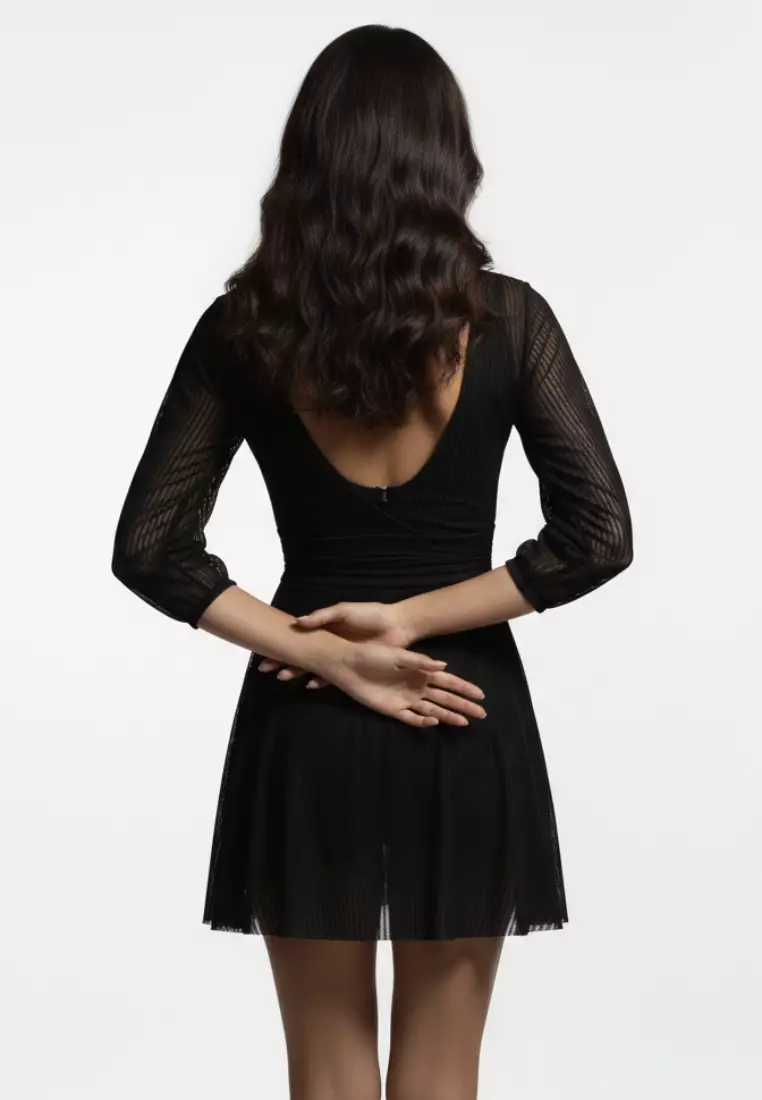 Zaya Korean-Style Mesh Swimdress for Women — One-Piece Swimsuit with Padding