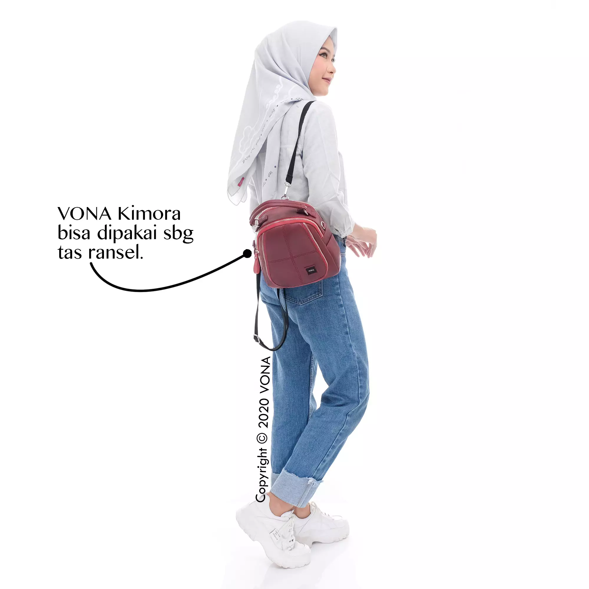 Jual VONA VONA Kimora Backpack - Tas Ransel Kecil 3 in 1 Tas