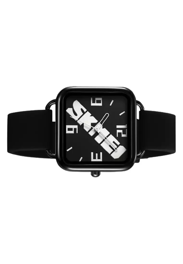 Jam Tangan Pria Analog Date SKME Silica Strap Tahan Air ORIGINAL - Black
