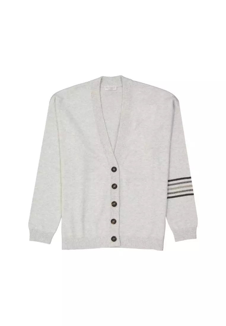 Brunello Cucinelli Wool Cardigan BRUNELLO CUCINELLI Grey