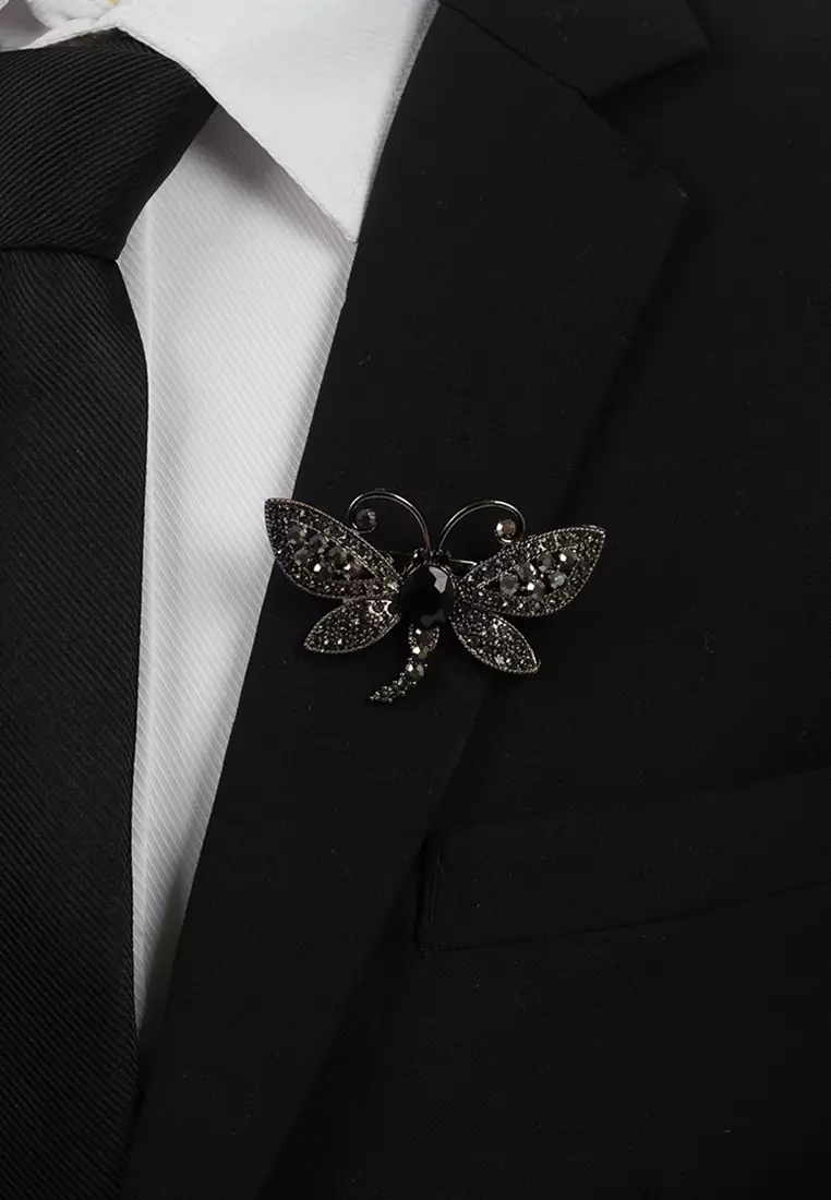 Houseofcuff lapel pin brooch bros untuk jas TUSUK SILVER A56