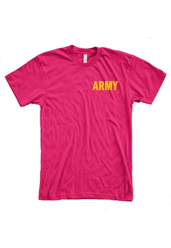MRL Prints pink Pocket Army T-Shirt 36628AAE72FF64GS_1