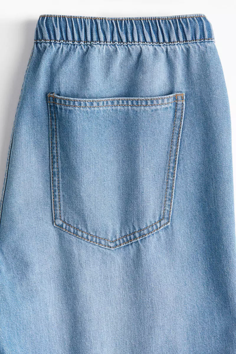 Denim drawstring trousers