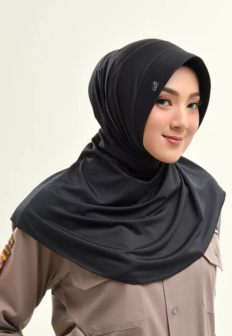 Rabbani - Kerudung Instan Dewasa Cortez Exclusive Hitam XXL