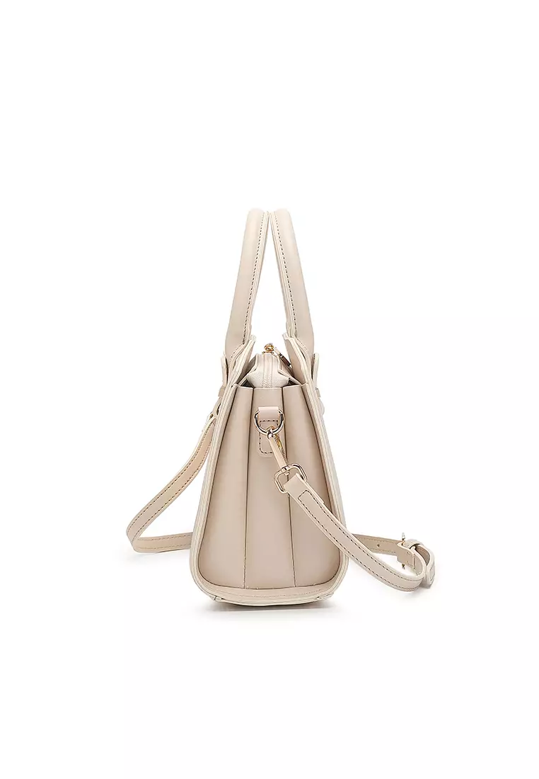Women's Top Handle Bag / Sling Bag / Crossbody Bag / Shoulder Bag (Tas Tangan / Tas Selempang / Tas Bahu) - Krem