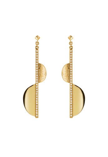 Grossé gold Grossé Miracle: gold plating, rhinstone pierced earrings GJ63514 1B477AC8BF06D8GS_1