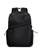 Lara black Men's Plain Water-proof Wear-resistant Nylon Zipper Backpack - Black 8C274AC87C796BGS_2