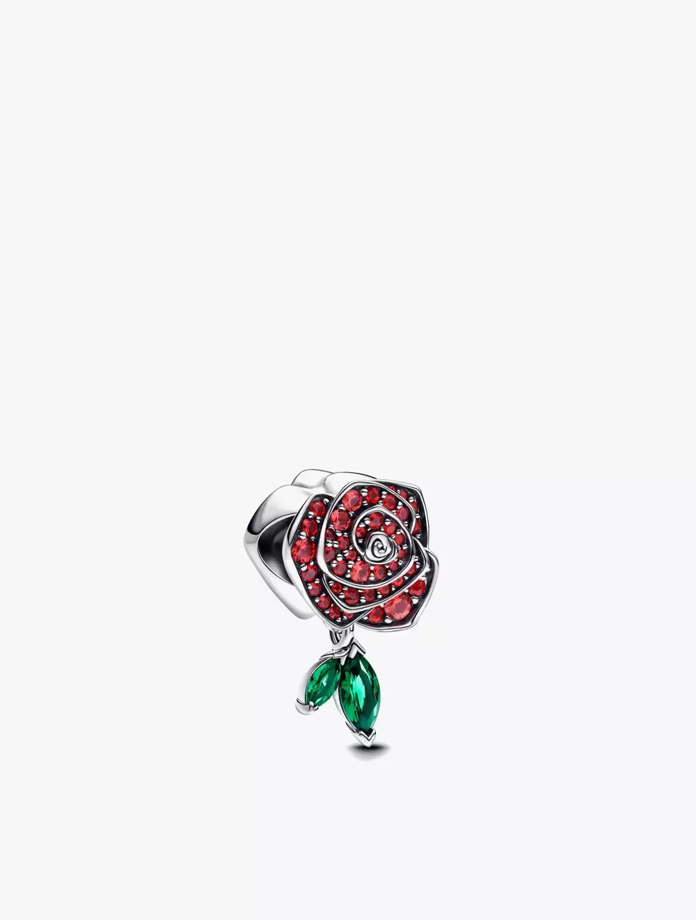 Jual PANDORA Rose sterling silver charm with red cubic zirconia