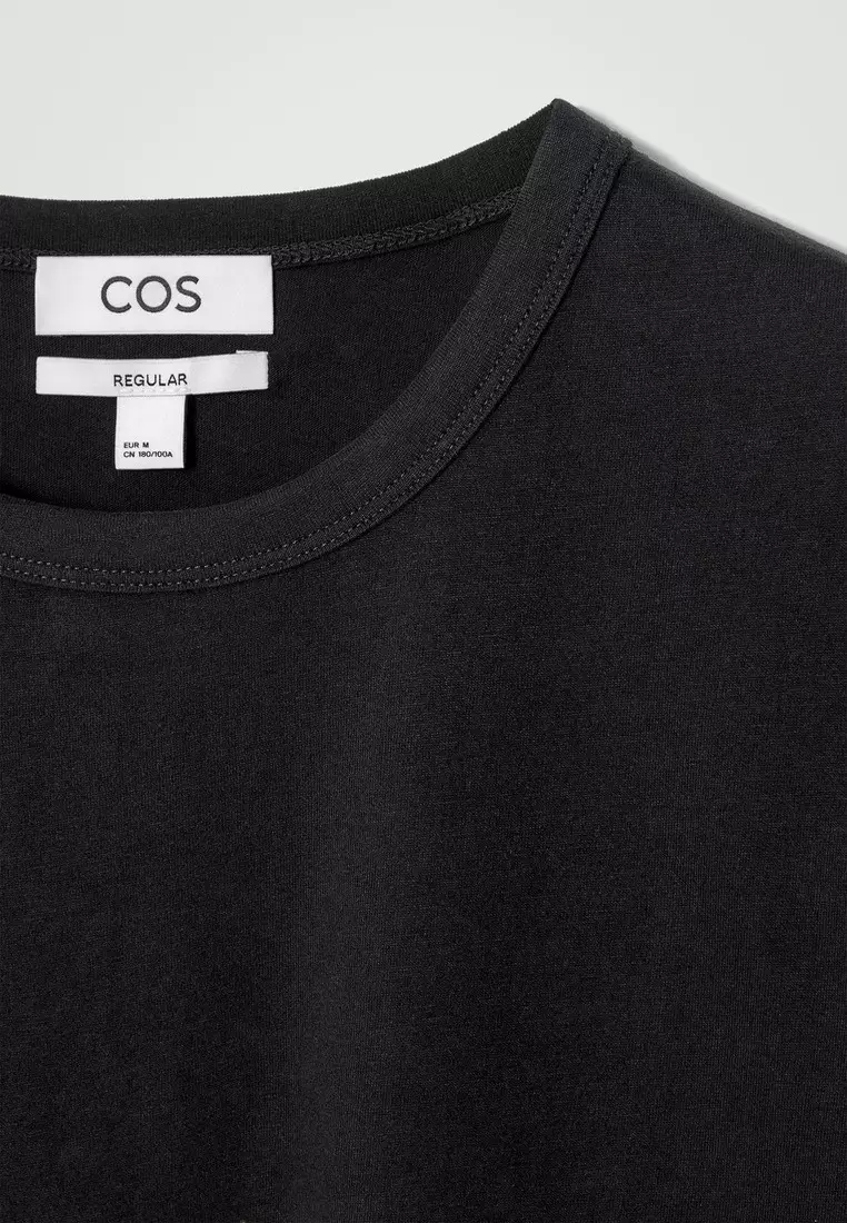 REGULAR LIGHTWEIGHT BRUSHED-COTTON T-SHIRT