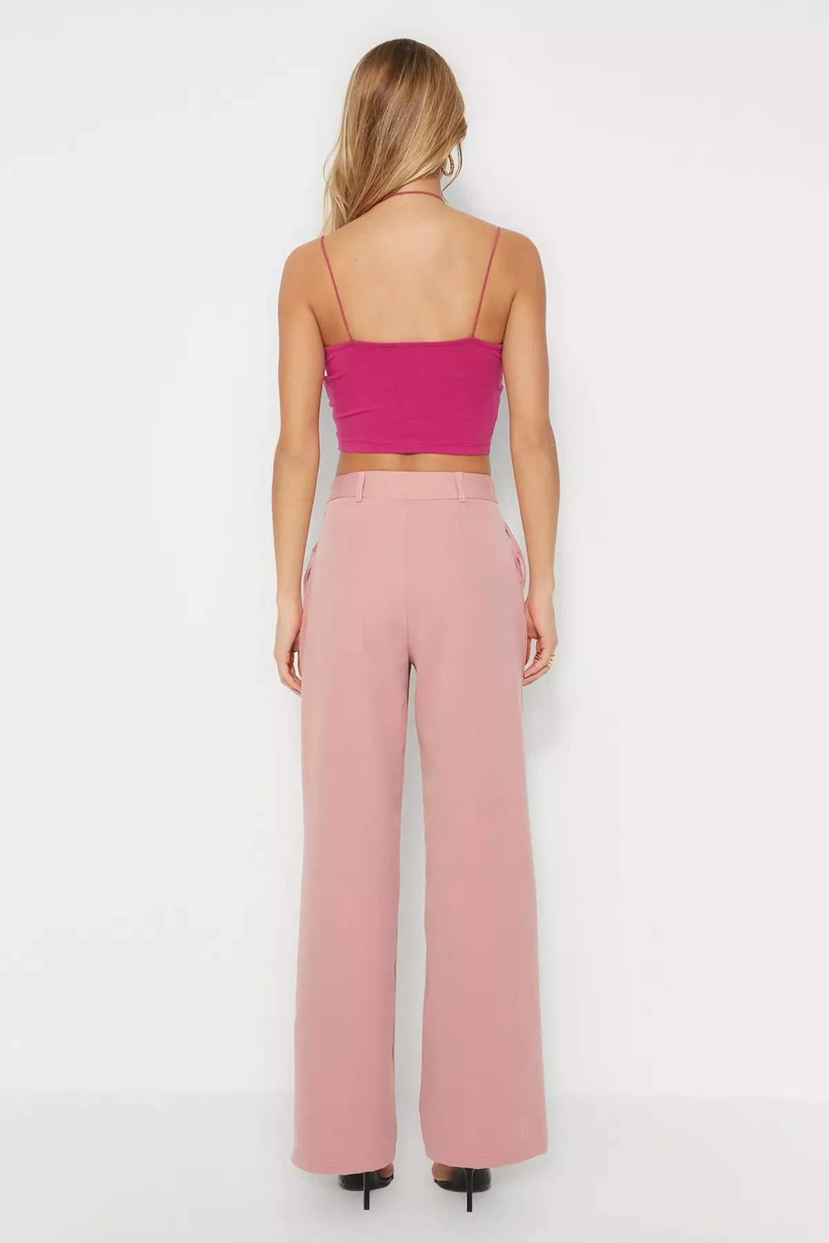 Wide Leg Woven Trousers