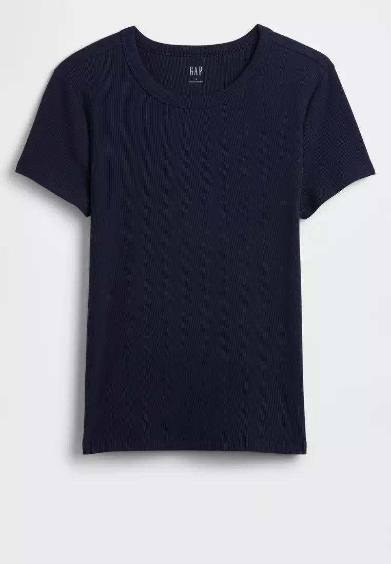 Short Sleeves Rib Top
