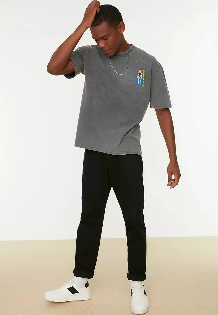 Cotton Faded Graphic T-Shirt