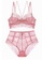 ZITIQUE pink Romantic Lace Lingerie Set (Bra And Underwear) - Pink 9036BUS7165507GS_1