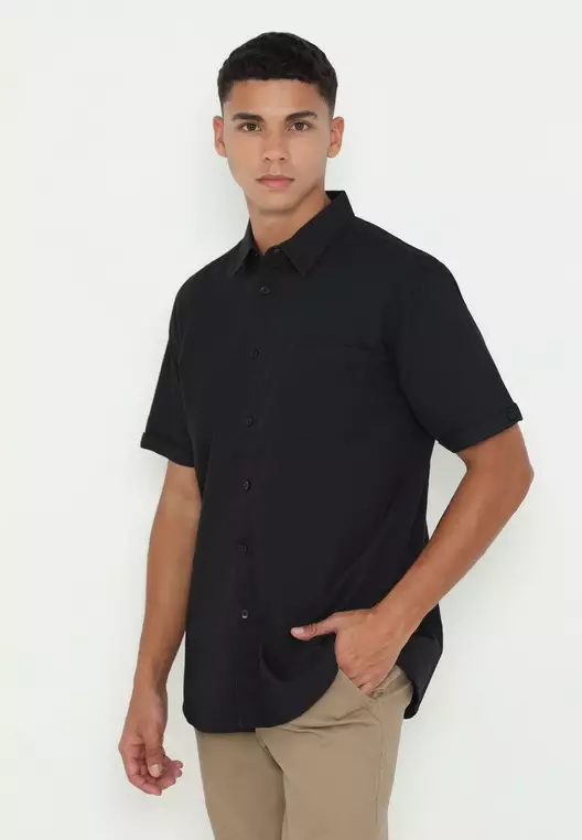 POLICE Kemeja Polos Cotton Regular Fit Pria