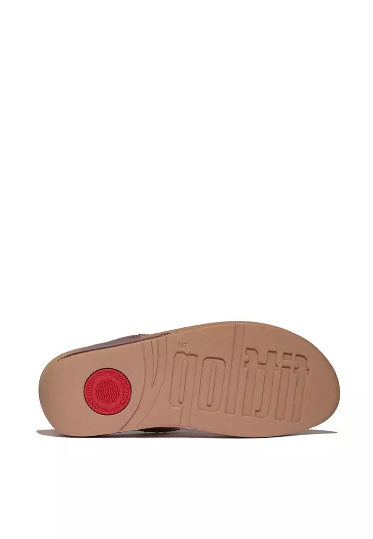 FitFlop LULU Crystal-Mix Metallic Toe-Post Sandals - Metallic Rust Rose (A4L-D60)