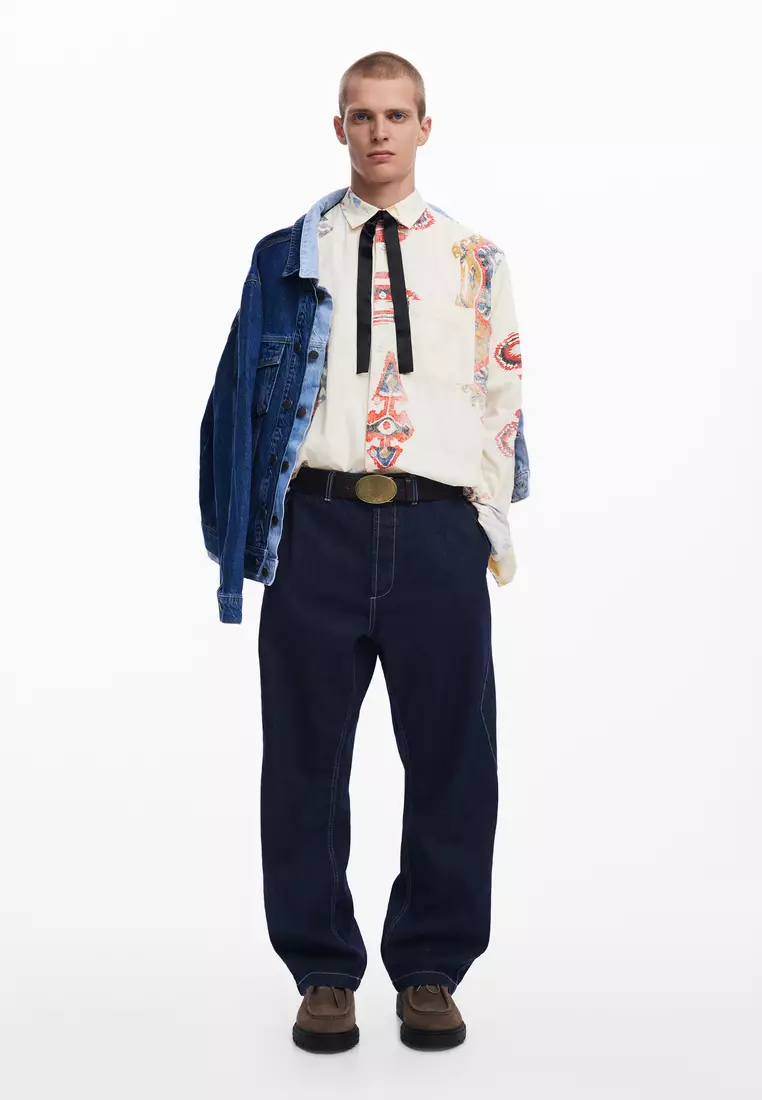 Ethnic long-sleeve shirt