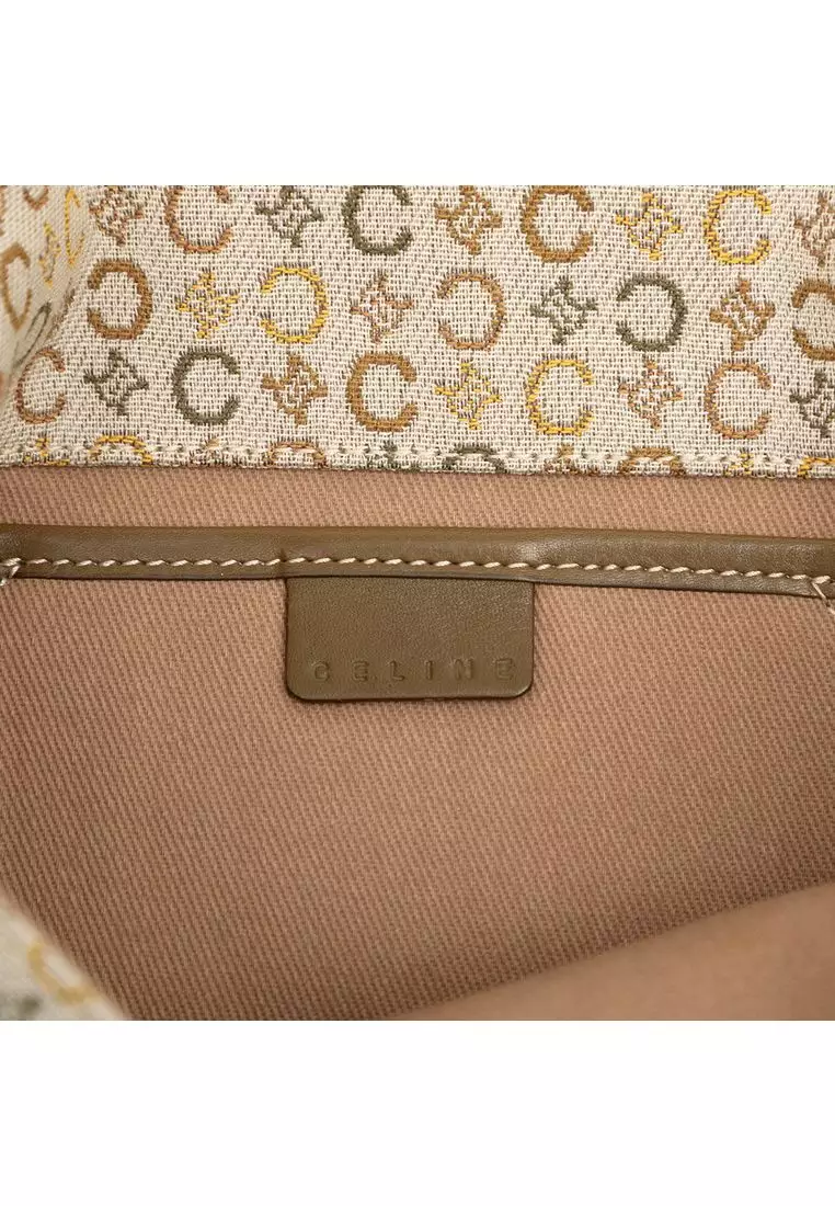 Pre-Loved Celine C Macadam Canvas Flap Shoulder Bag