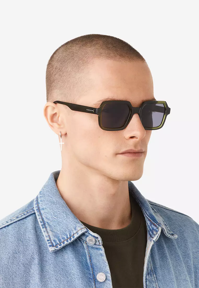HAWKERS Sage Green Dark Minimal Max Sunglasses For Men And Women, Unisex. Official Product Designed In Spain
