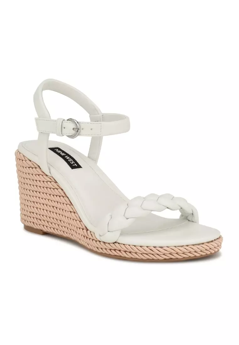 White dress clearance wedge sandals