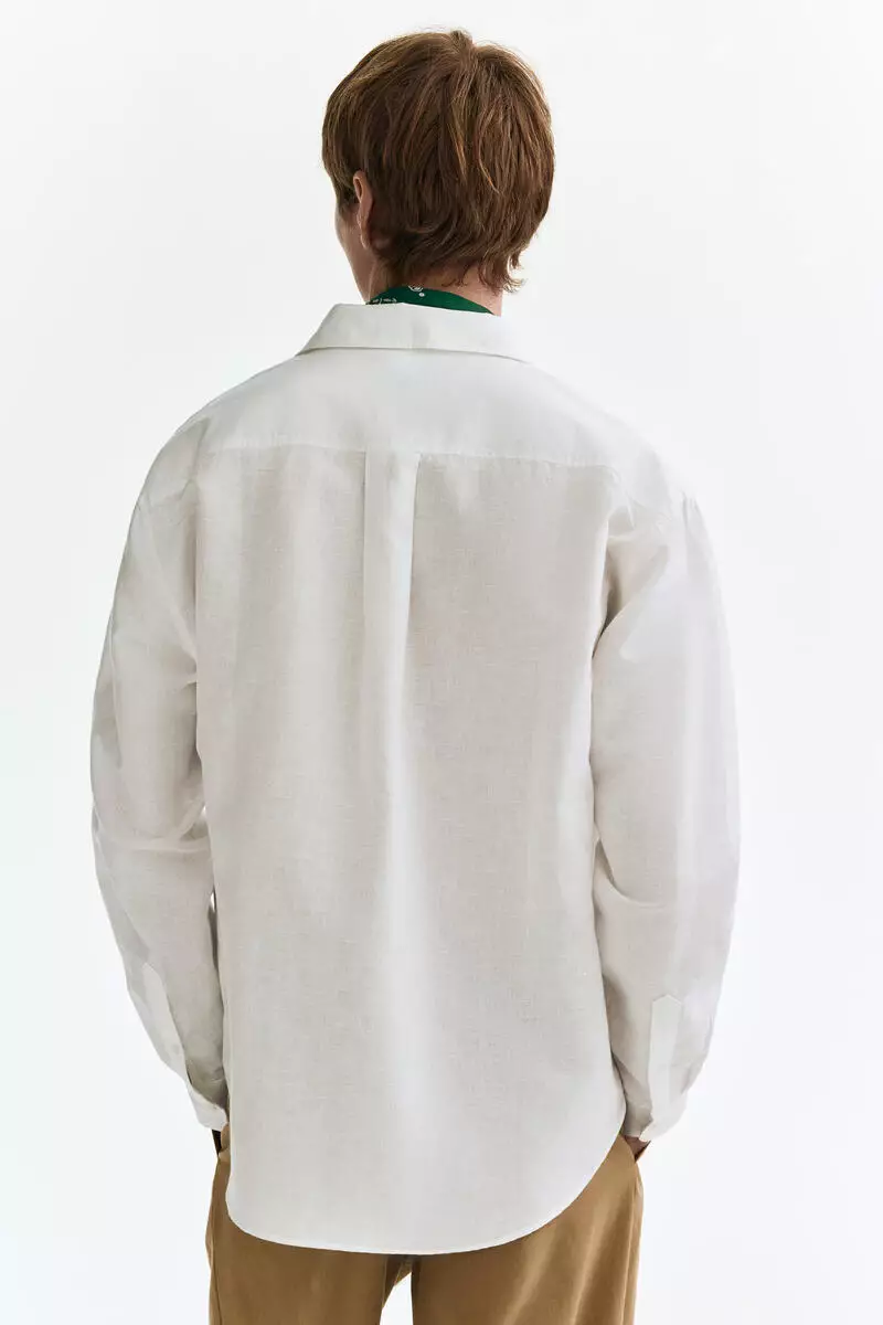 Relaxed Fit Linen-blend shirt