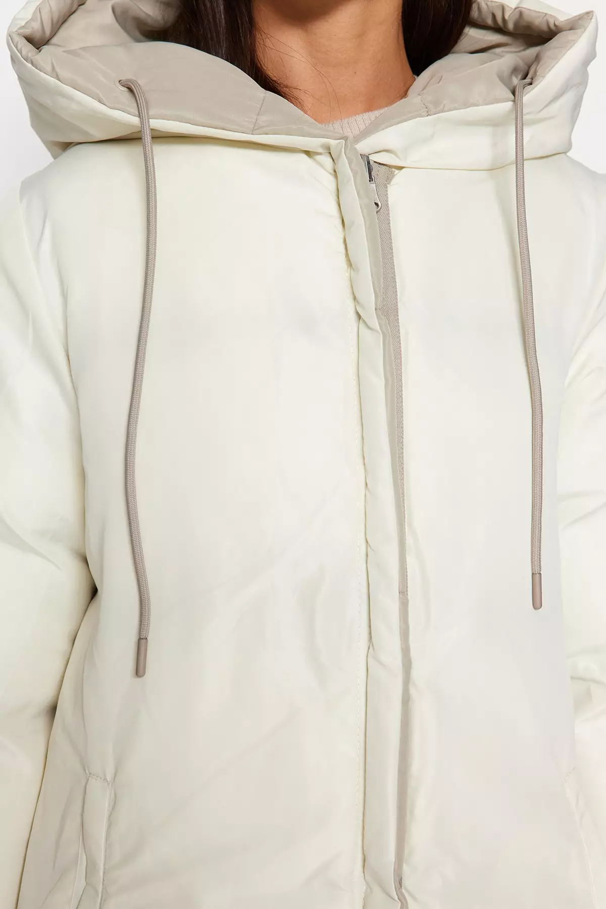 Mink-Stone Double-Sided Regular Fit Hooded Water Repellent Long Down Coat Twoaw23Mo52